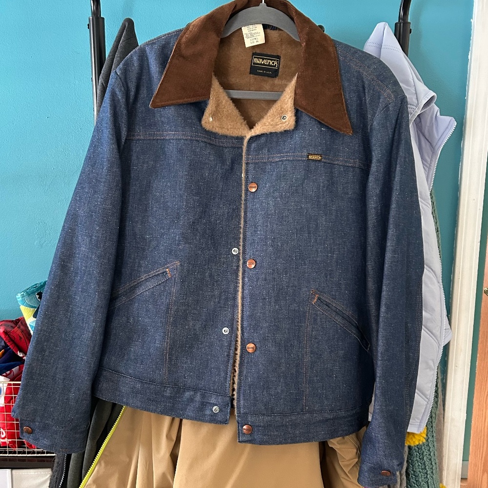 Vintage, new, Maverick denim ranch coat jacket size 44 trucker
